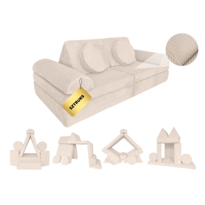 Izabell® | Sofa do zabawy dla dzieci – rozkładana kanapa modułowa, piankowa, wielofunkcyjna