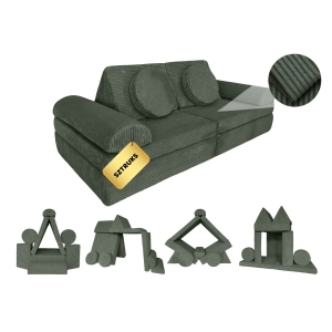 Izabell® | Sofa do zabawy dla dzieci – rozkładana kanapa modułowa, piankowa, wielofunkcyjna